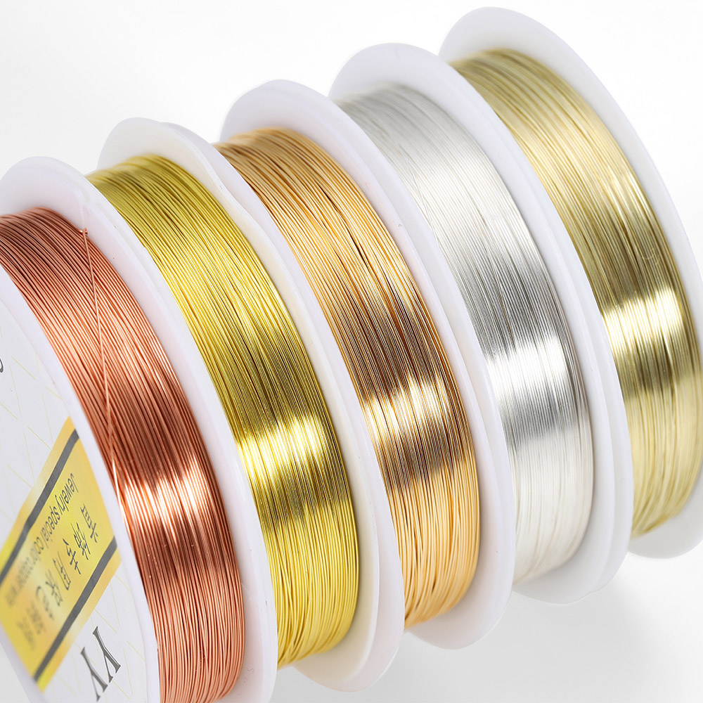 Jewelry Making Gold Wire - 1 rollo de alambre de cobre