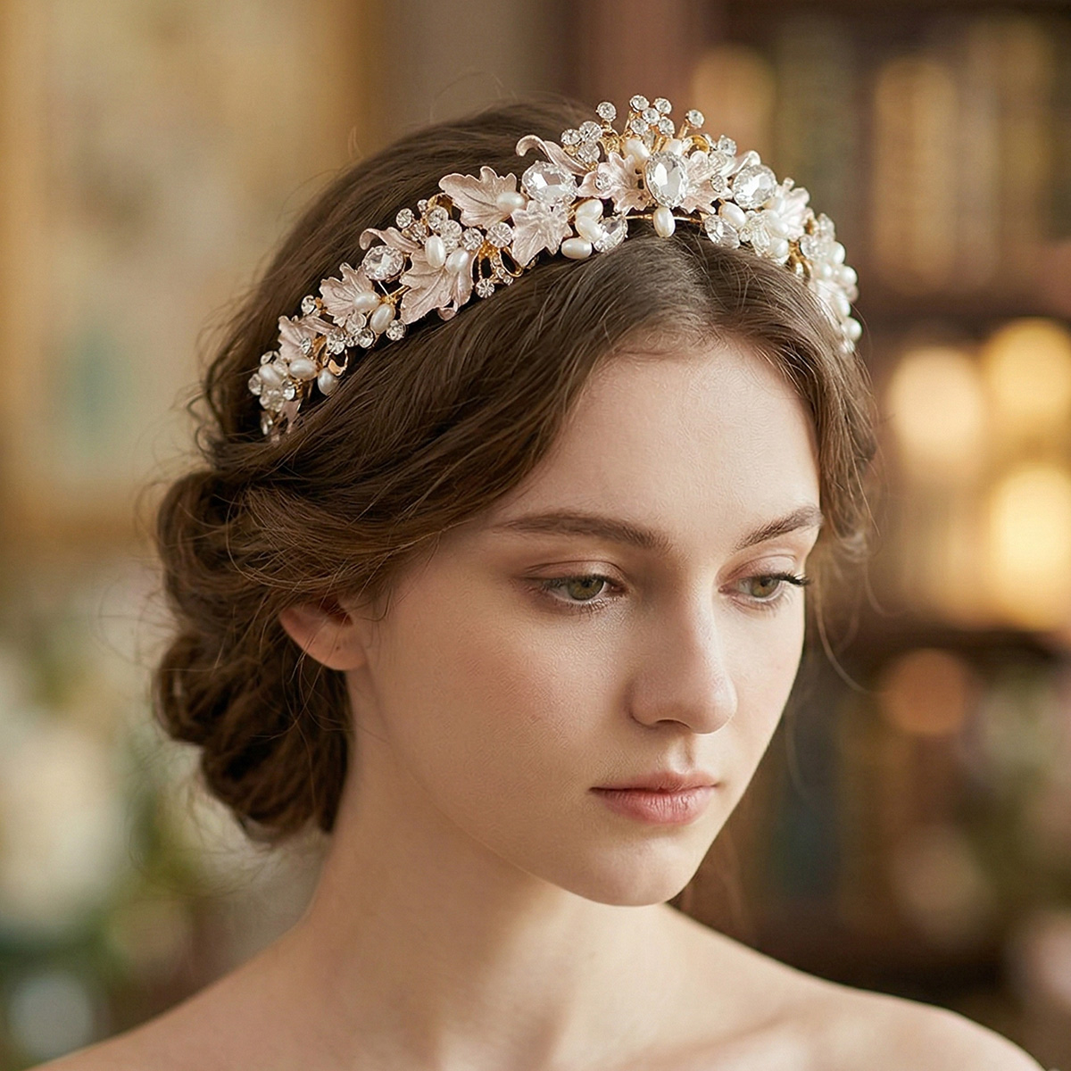 Jewelry Making Adults - Diadema de flores y perlas hecha