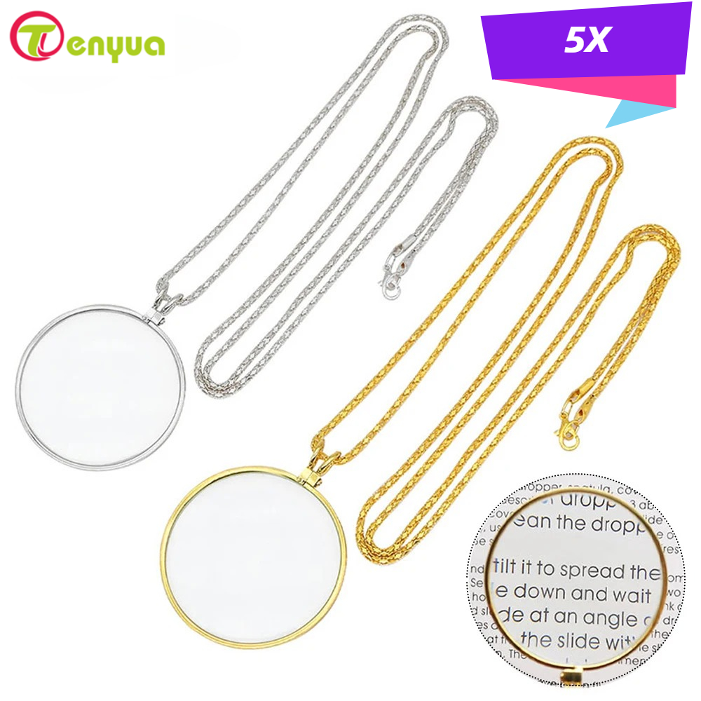 Jewelry Making Magazines - Lupa de collar Monocle portátil 5x