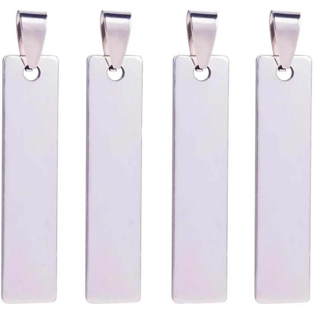 Jewelry Making Course - 20 piezas, 1,5x0,3 pulgadas, estampado rectangular,