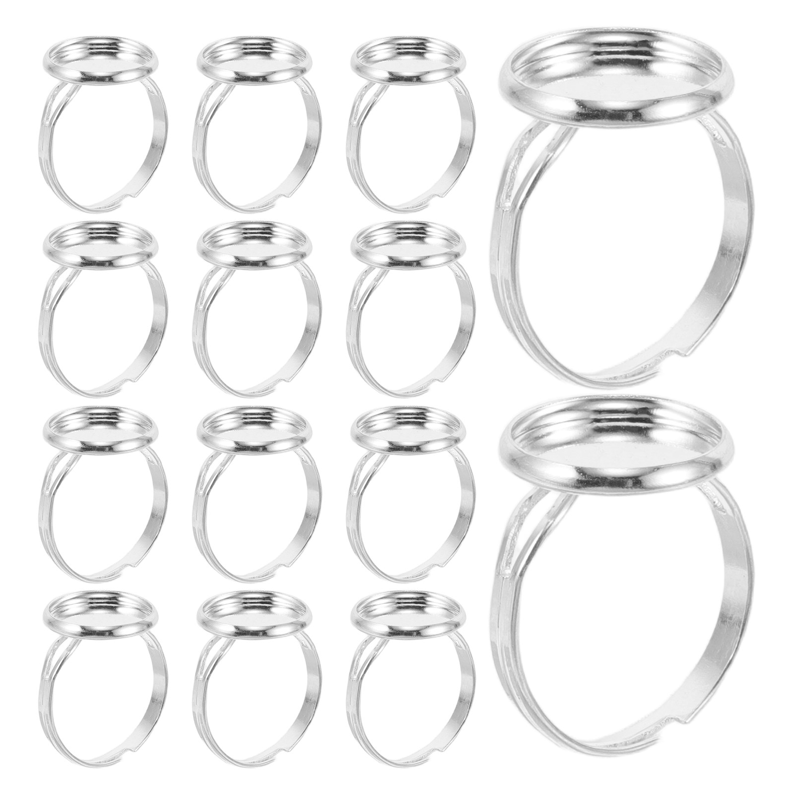 Jewelry Making Tools - 60 Bases de Anillo Ajustables, Engastes