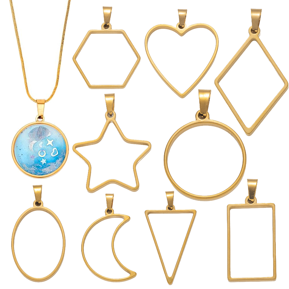Pendant Blank Bezel - Moldes de resina con parte trasera