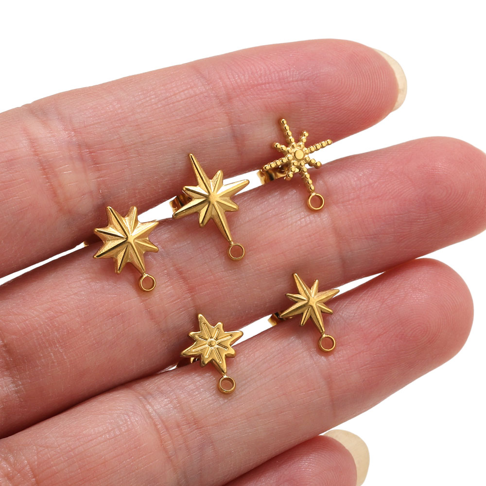 Jewelry Making Course - 6 piezas de aretes de estrella