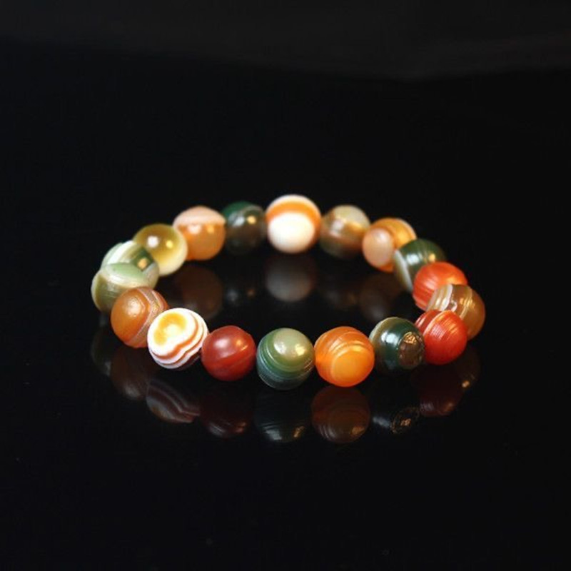 Knotting Cord Silk - Gobi Stone-pulsera de ágata envuelta en