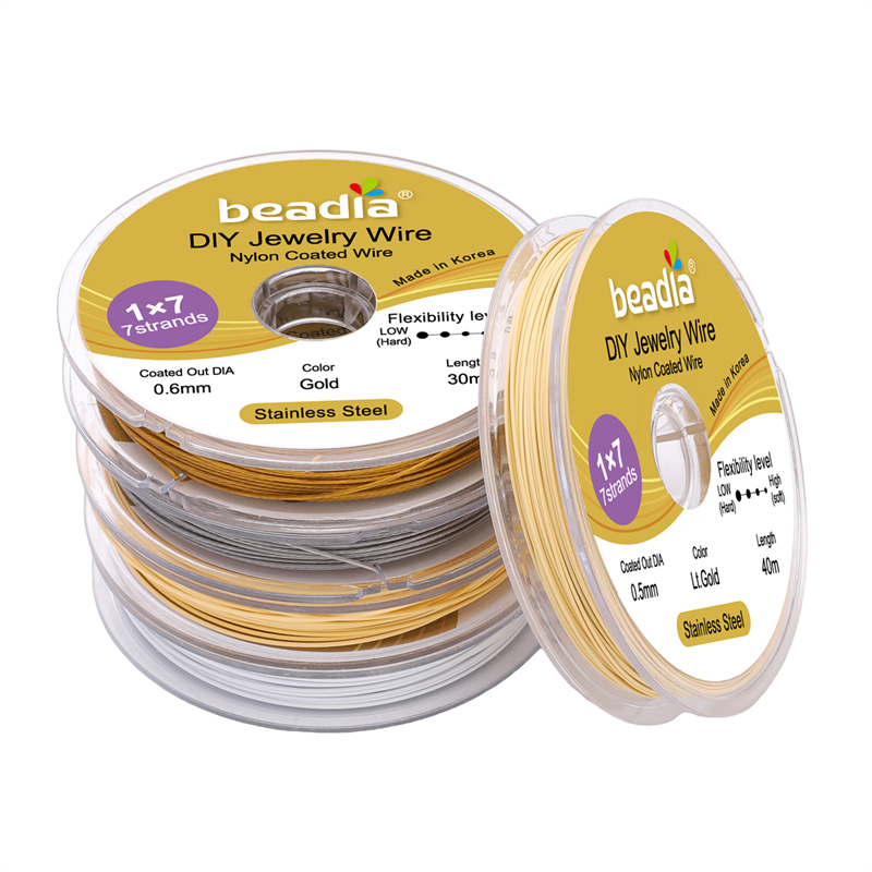 Jewelry Making Gold Wire - 30-50M/Rollo de Cable de Acero Inoxidable