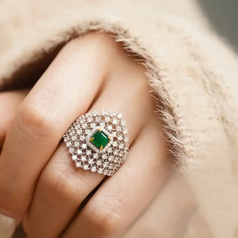 Jewelry Making Magazines - Nuevo Anillo de Zirconia con Incrustaciones