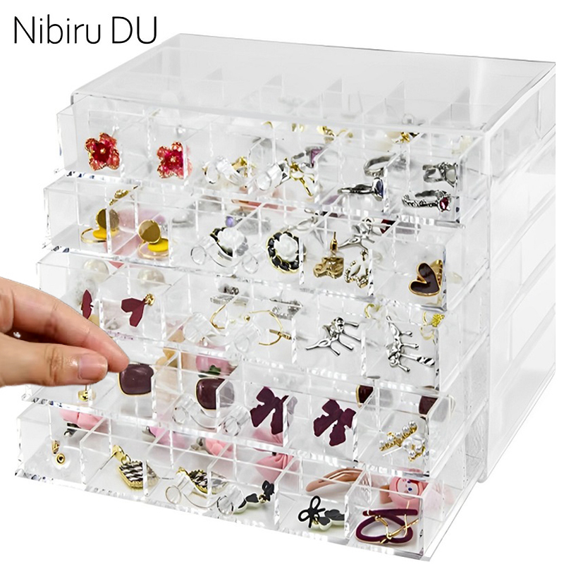 Jewelry Making Organizer Box - Caja de almacenamiento de joyas transparente,