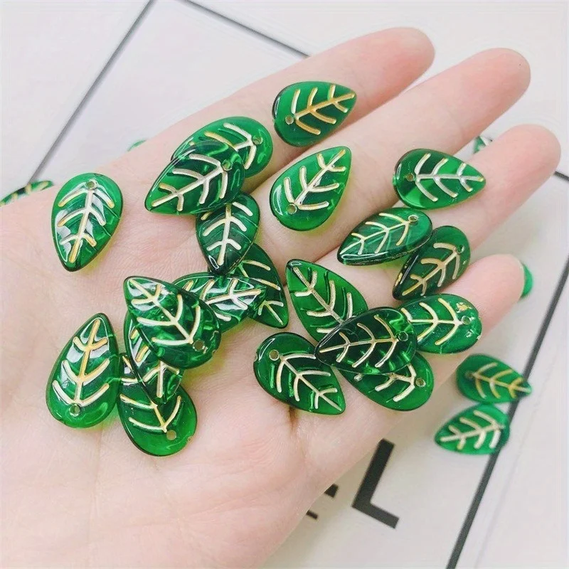 Jewelry Making Education - 20 unids/lote de cuentas verdes con