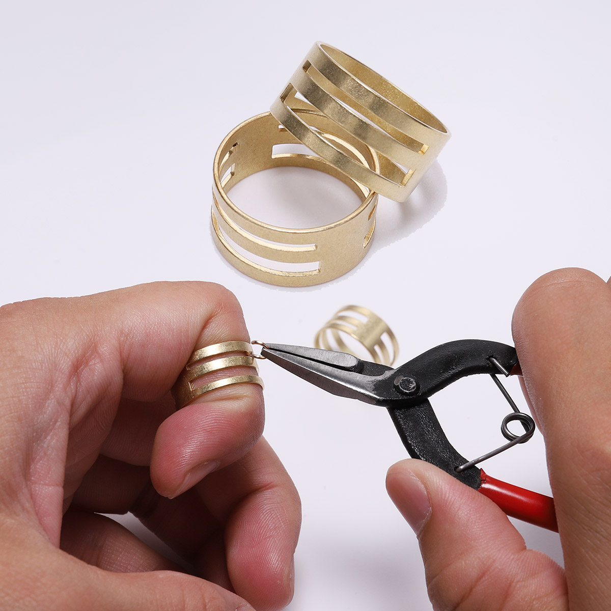 Jewelry Making Education - Anillo de latón para abrir y