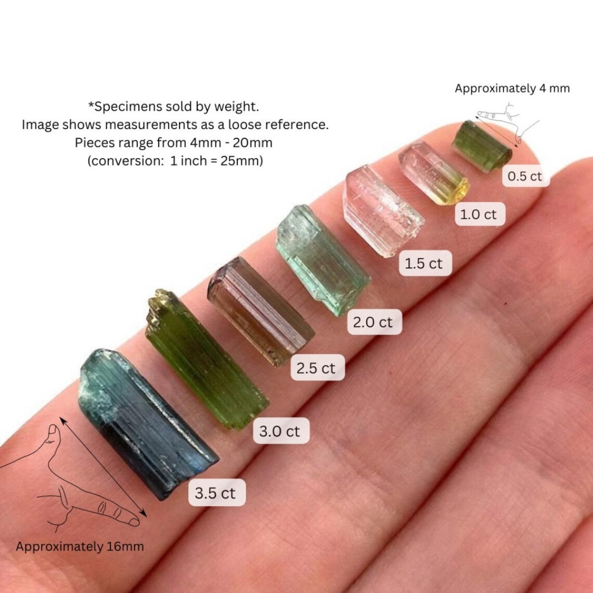 Puntas de Cristal de Elbaite B - Jewelry Making Raw Materials reseña y precio