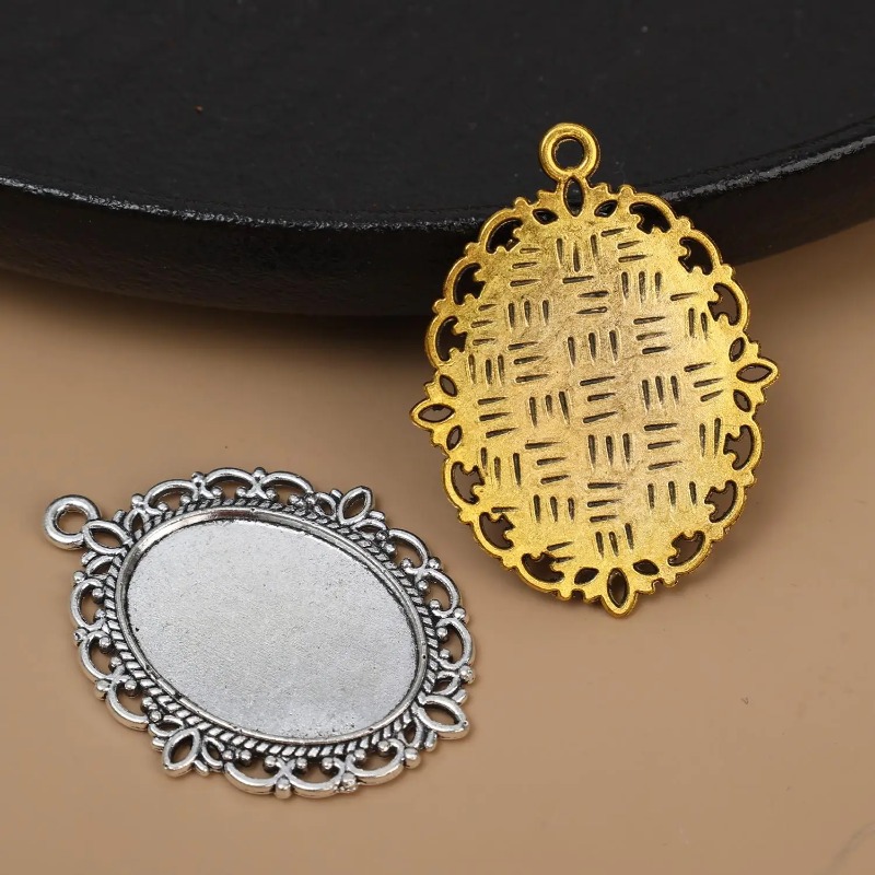 Bases de bisel ovaladas vintag - Pendant Blank Bezel reseña y precio