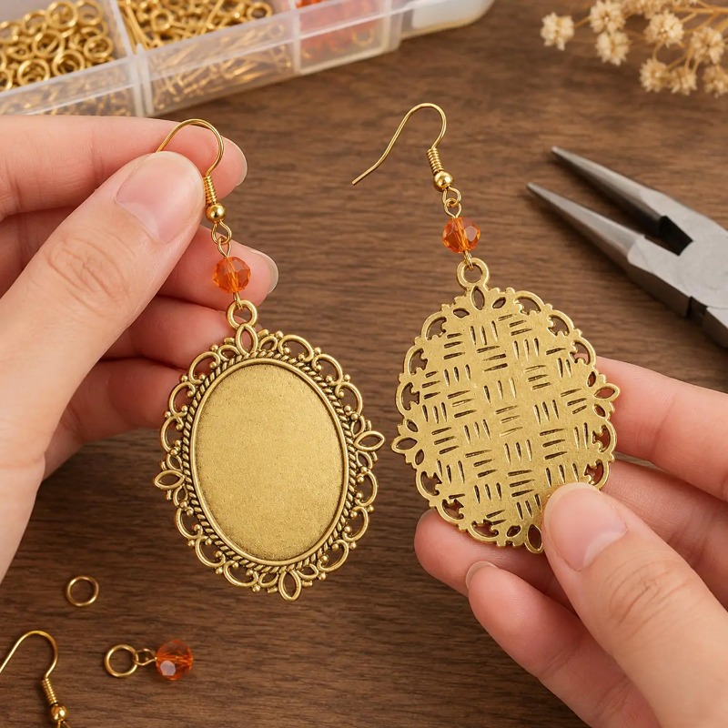 Bases de bisel ovaladas vintag - Pendant Blank Bezel reseña y precio