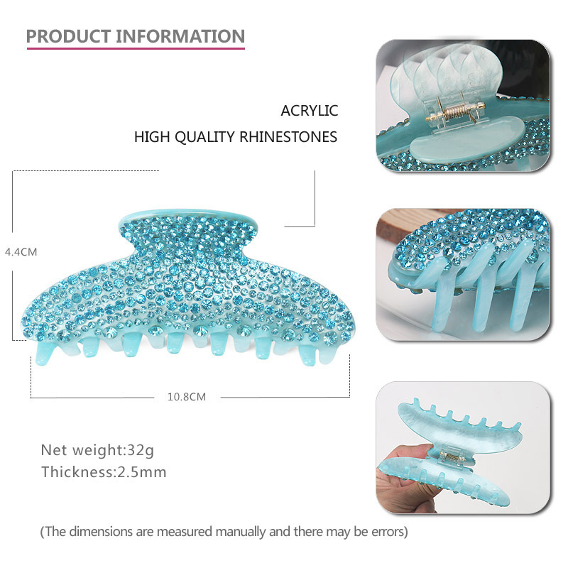 Clip de garra de pelo con diam - Jewelry Making Adults reseña y precio