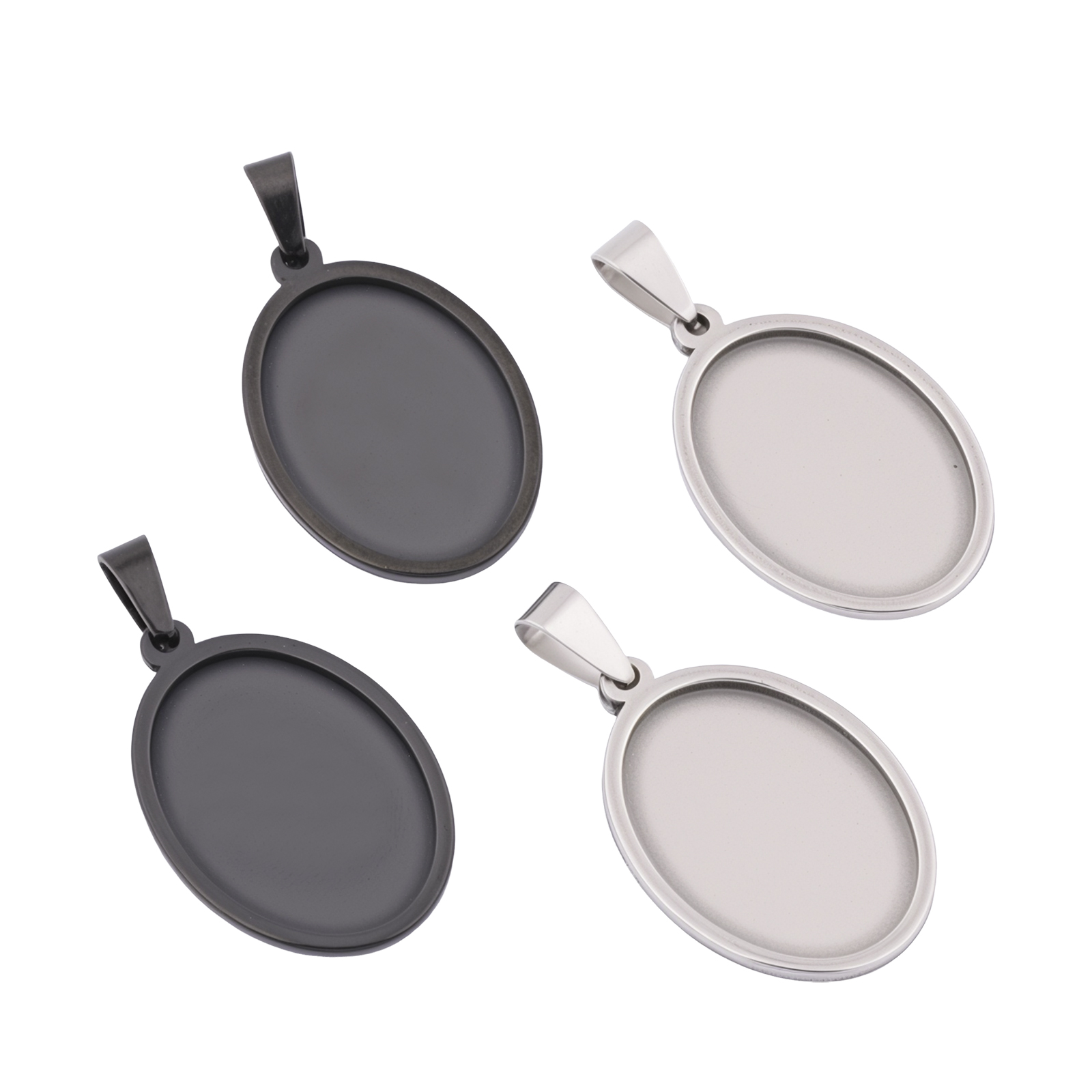5 piezas de bases de acero ino - Pendant Blank Bezel reseña y precio