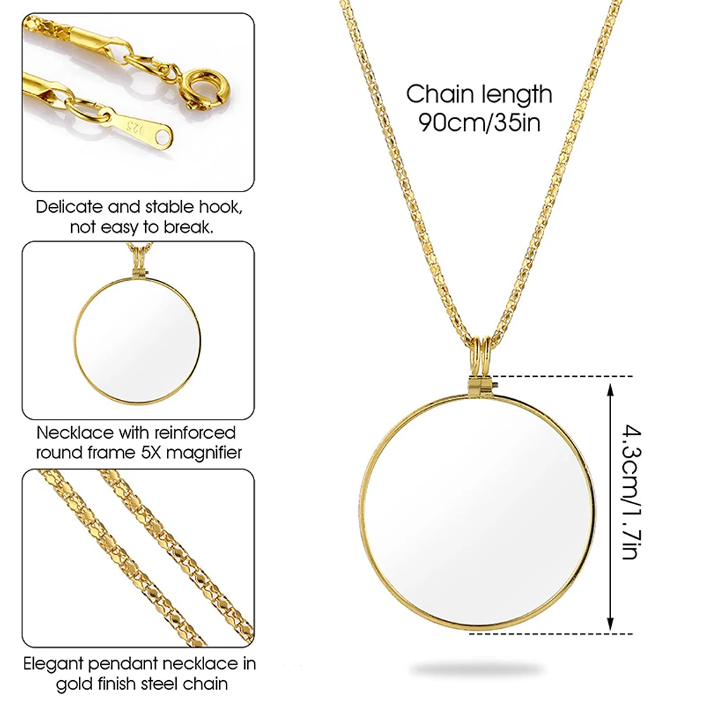 Lupa de collar Monocle portáti - Jewelry Making Magazines reseña y precio