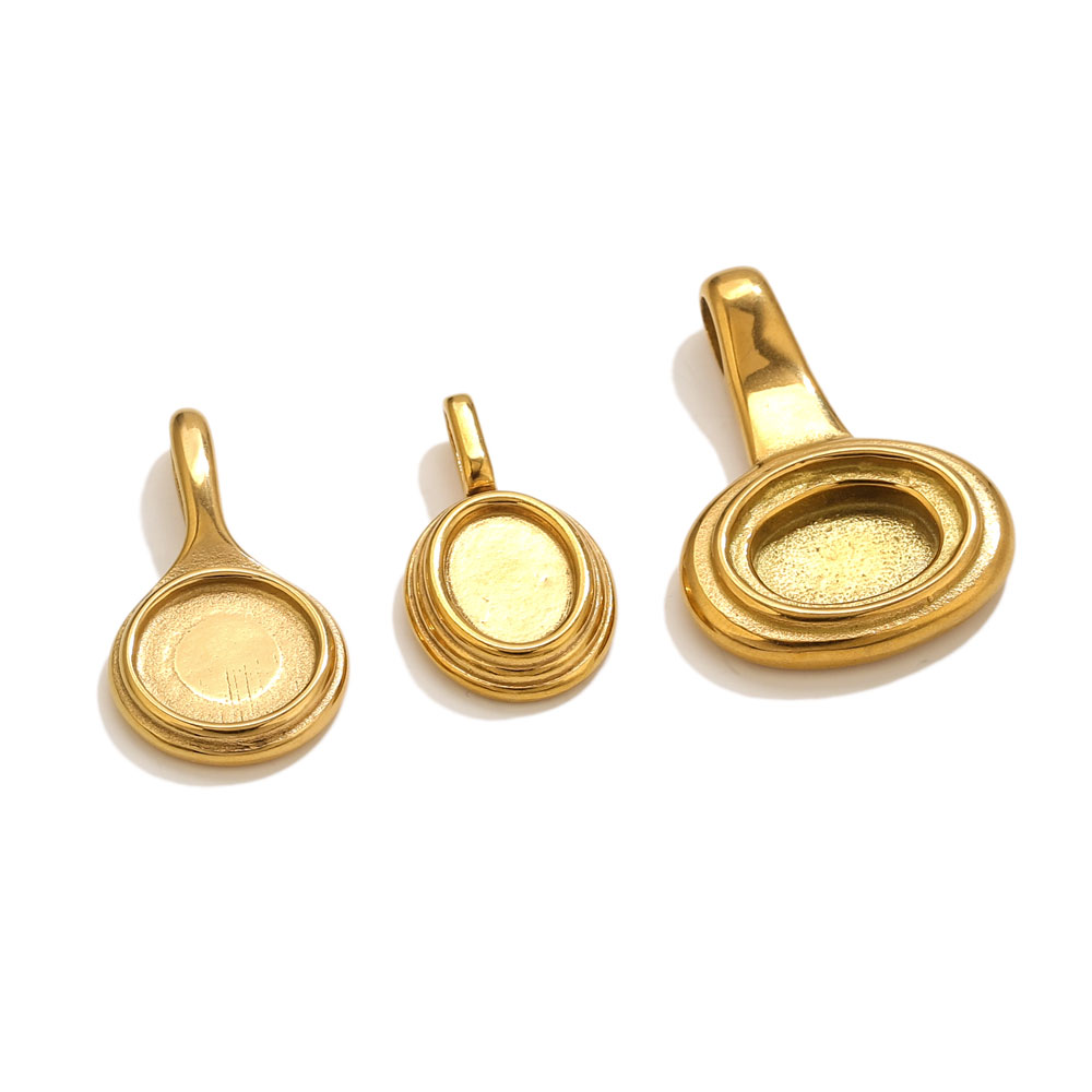 Bandejas ovaladas redondas de  - Pendant Blank Bezel reseña y precio