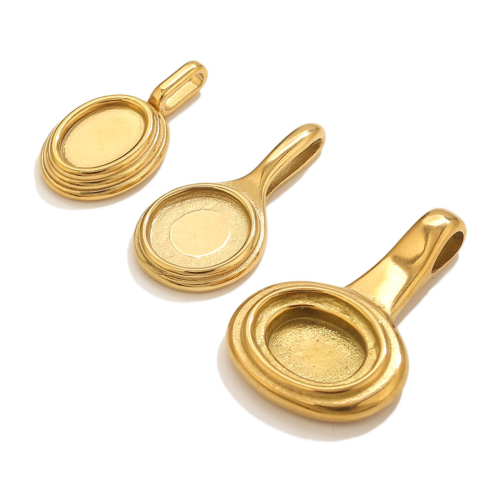 Bandejas ovaladas redondas de  - Pendant Blank Bezel reseña y precio