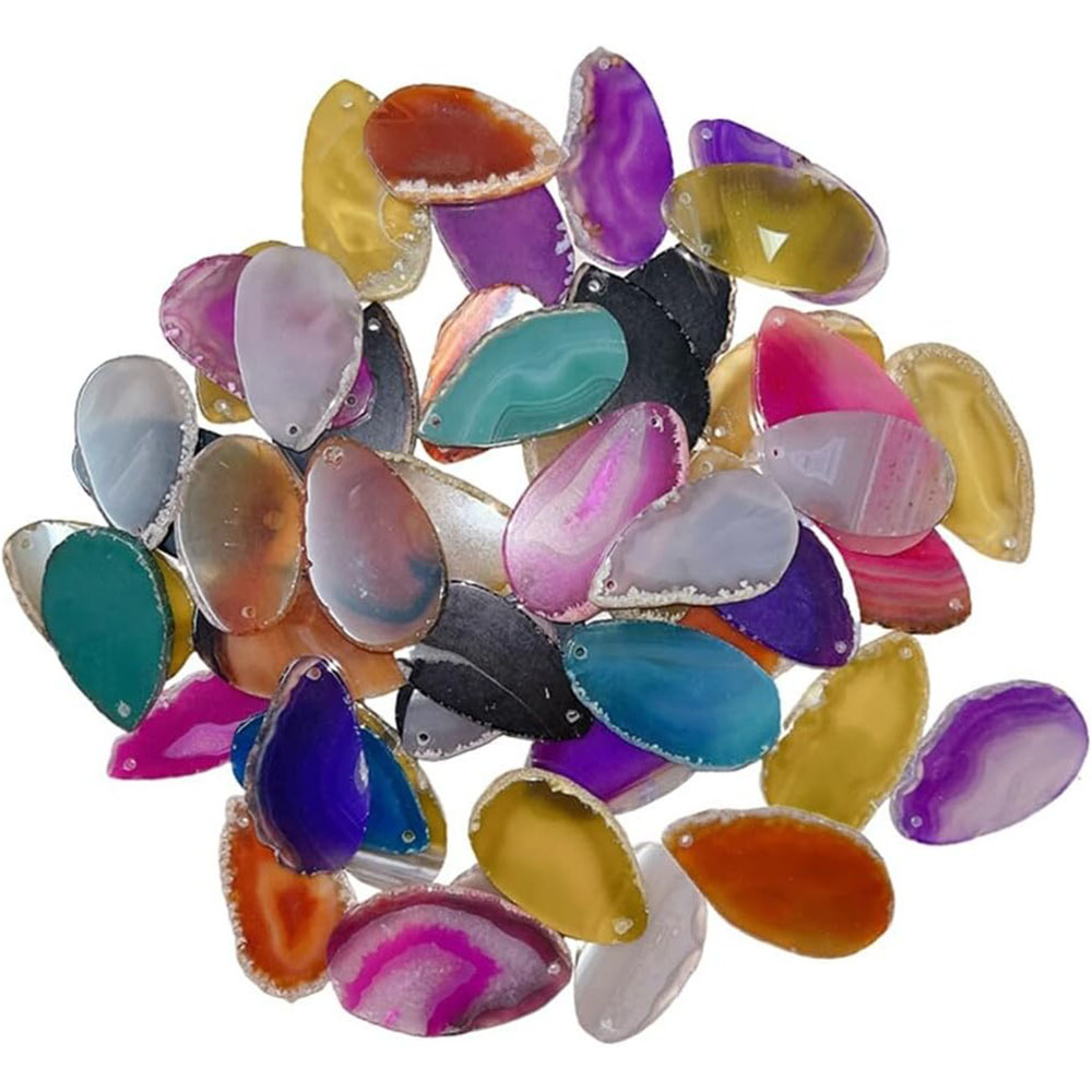 Rebanadas de ágata pulida, geo - Jewelry Making Table reseña y precio