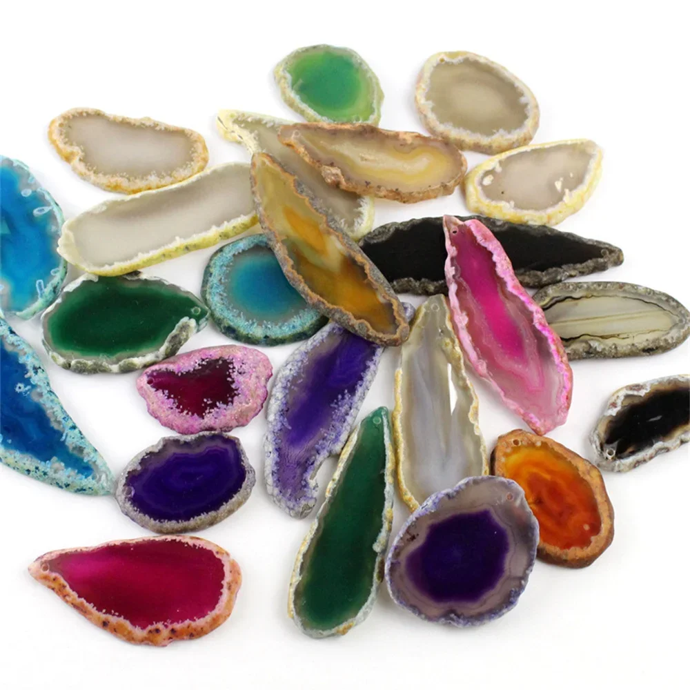 Rebanadas de ágata pulida, geo - Jewelry Making Table reseña y precio
