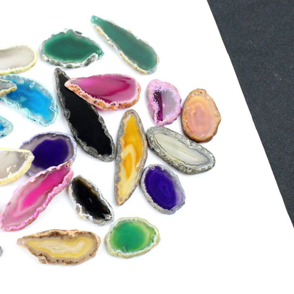 Rebanadas de ágata pulida, geo - Jewelry Making Table reseña y precio