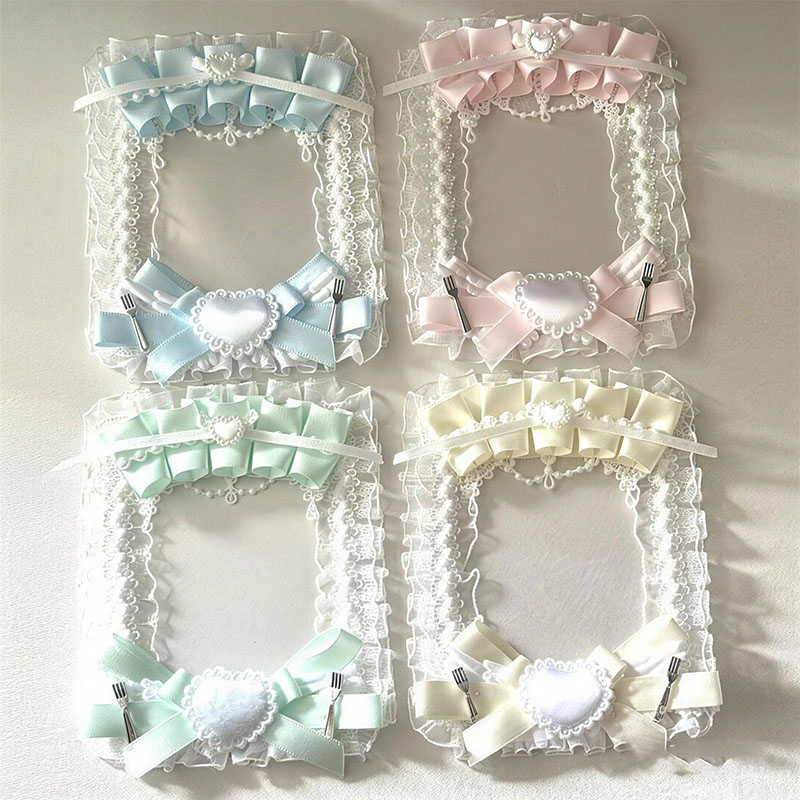 Portafotos de encaje con lazo, - Pendant Blank Bezel reseña y precio