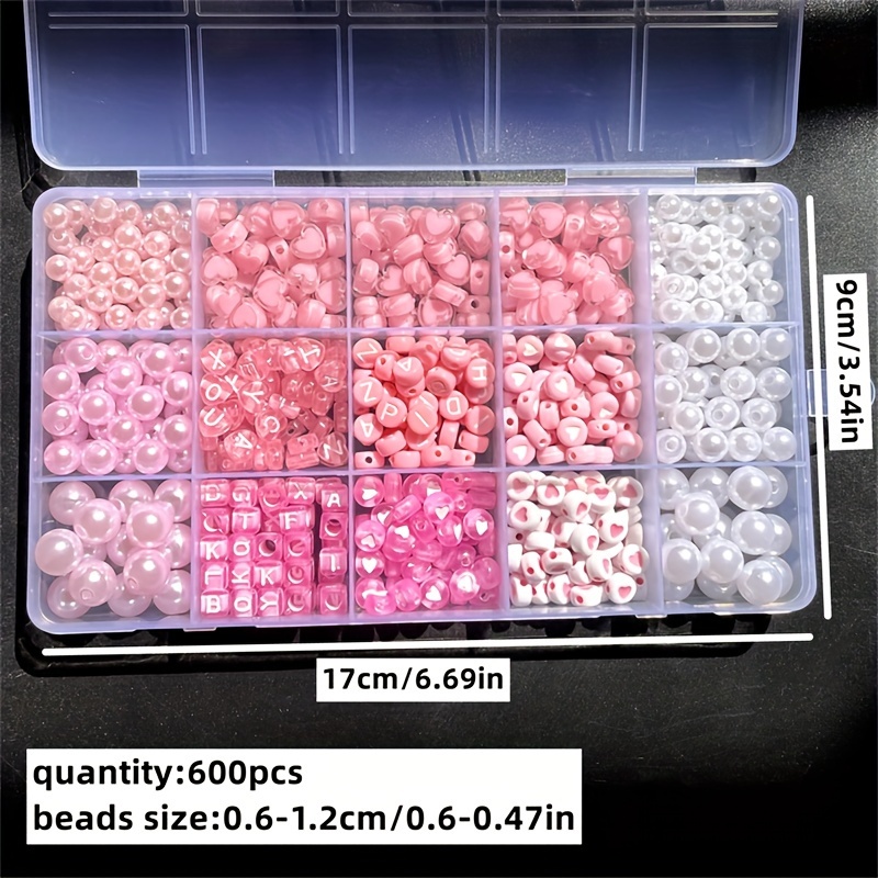 Caja de Alfabeto Rosa de 10 Pi - Jewelry Making Organizer Box reseña y precio