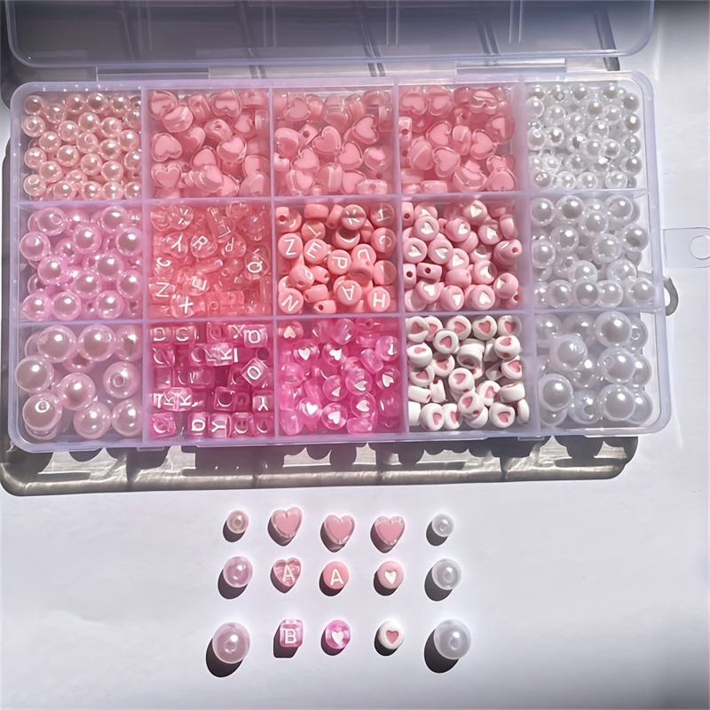 Caja de Alfabeto Rosa de 10 Pi - Jewelry Making Organizer Box reseña y precio