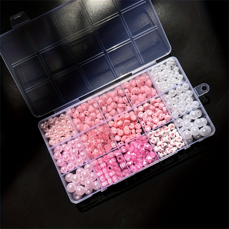 Caja de Alfabeto Rosa de 10 Pi - Jewelry Making Organizer Box reseña y precio