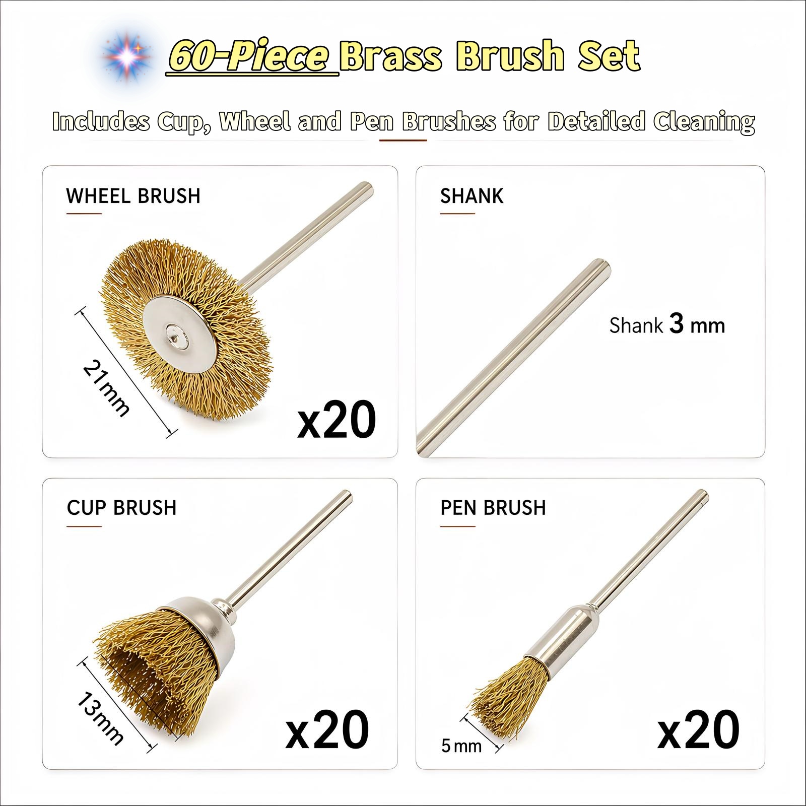 Juego de 60 cepillos de alambr - Jewelry Making Tools reseña y precio