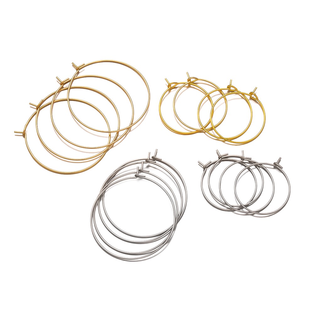 50 Piezas de Aros de Acero Ino - Jewelry Making Gold Wire reseña y precio