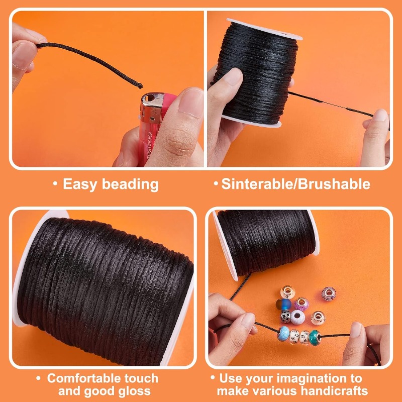 Cordones de satén Rattail de 1 - Knotting Cord Silk reseña y precio
