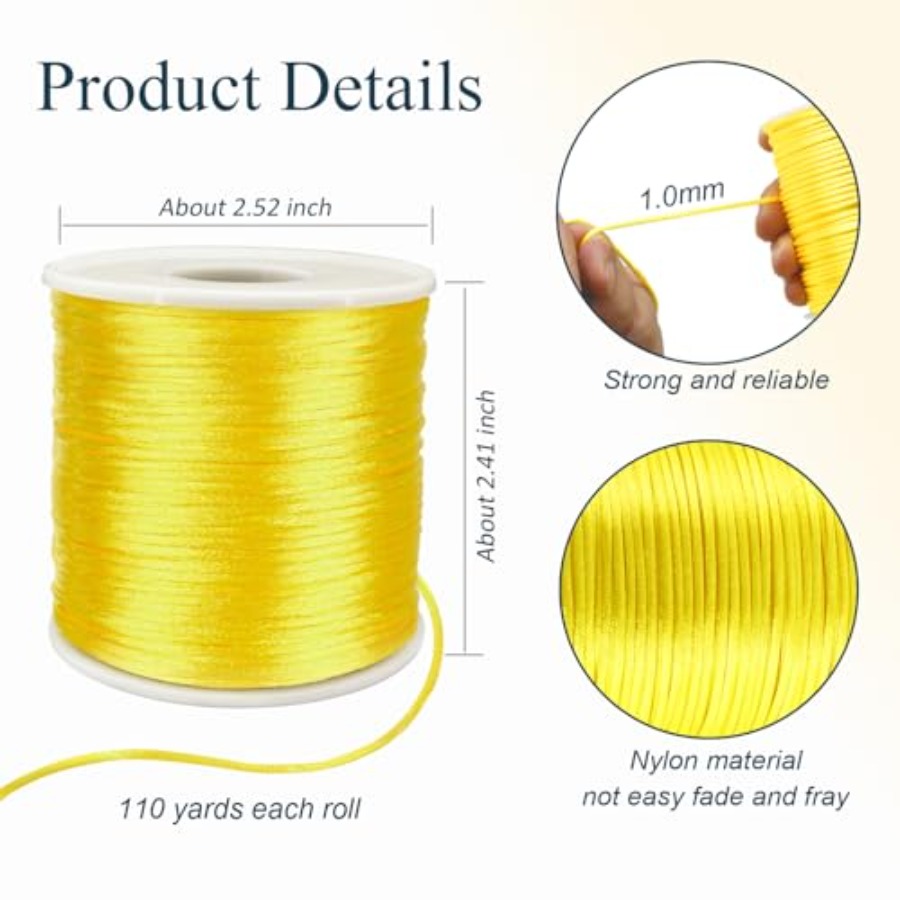 Cordón de Satén de Nylon de 1m - Knotting Cord Silk reseña y precio