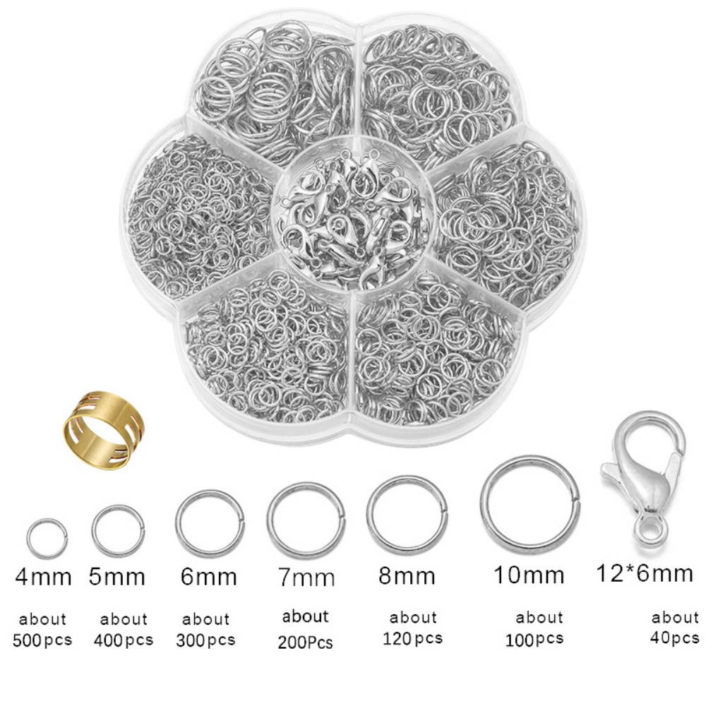 1 Caja de Anillas Abiertas par - Jewelry Making For Beginners reseña y precio