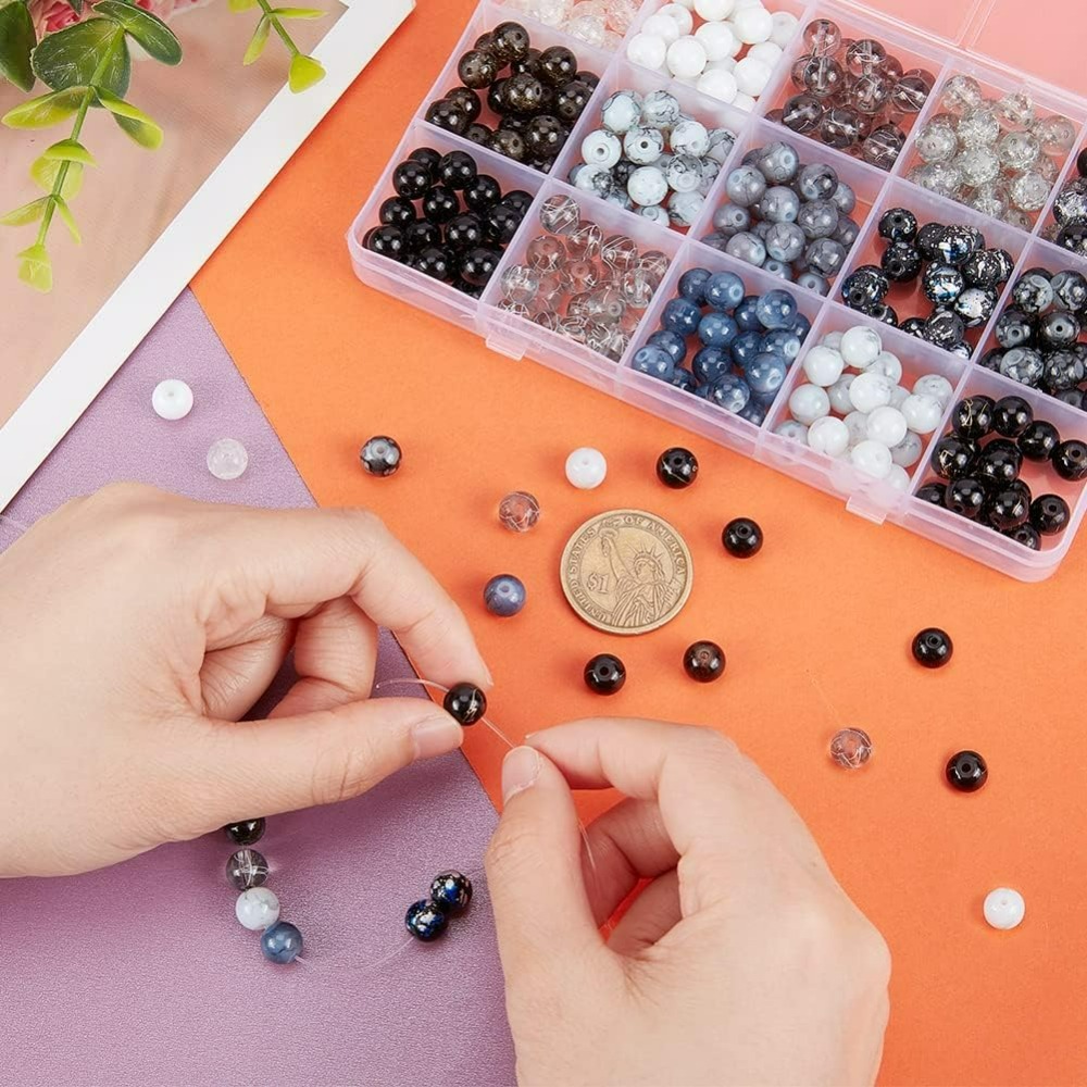 300 Uds. Cuentas de vidrio neg - Jewelry Making Course reseña y precio
