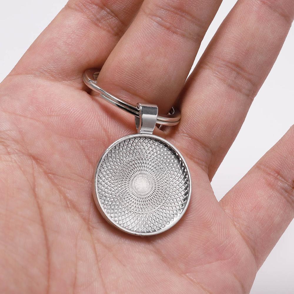 5 unids/lote llavero de 25mm c - Pendant Blank Bezel reseña y precio