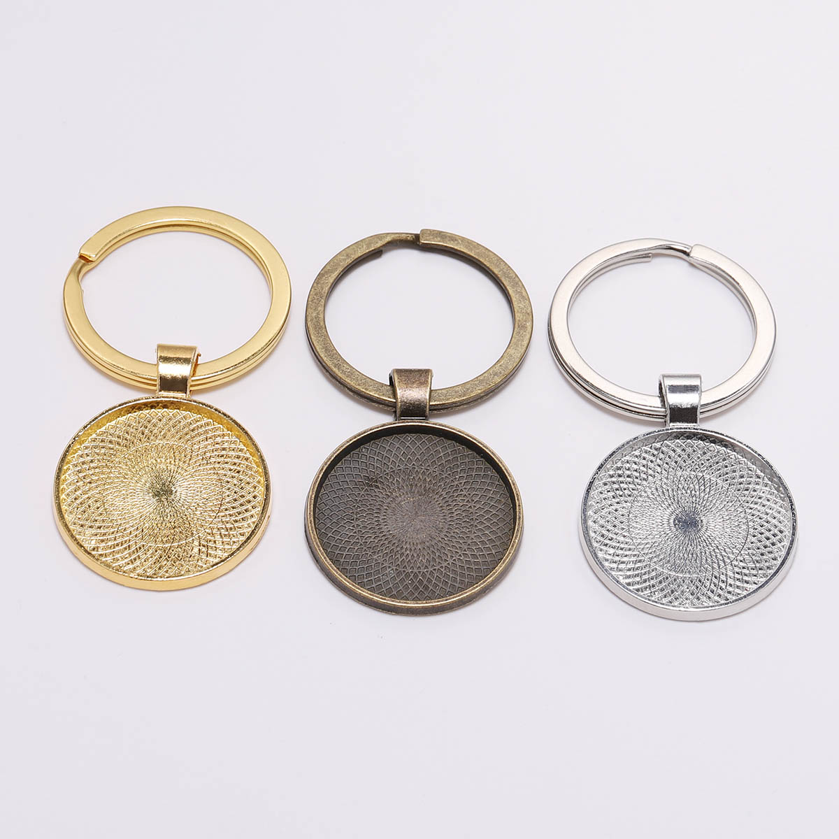 5 unids/lote llavero de 25mm c - Pendant Blank Bezel reseña y precio