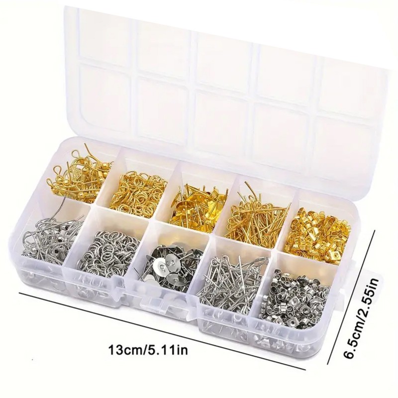 1 Juego de Caja de Ganchos par - Jewelry Making Materials Wholesale reseña y precio