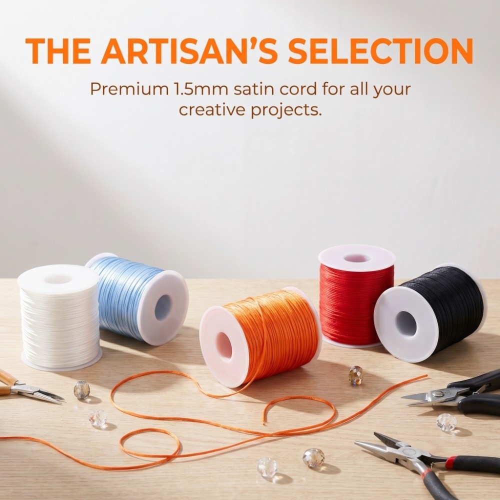Cordón de satén de 100m, 1.5mm - Knotting Cord Silk reseña y precio